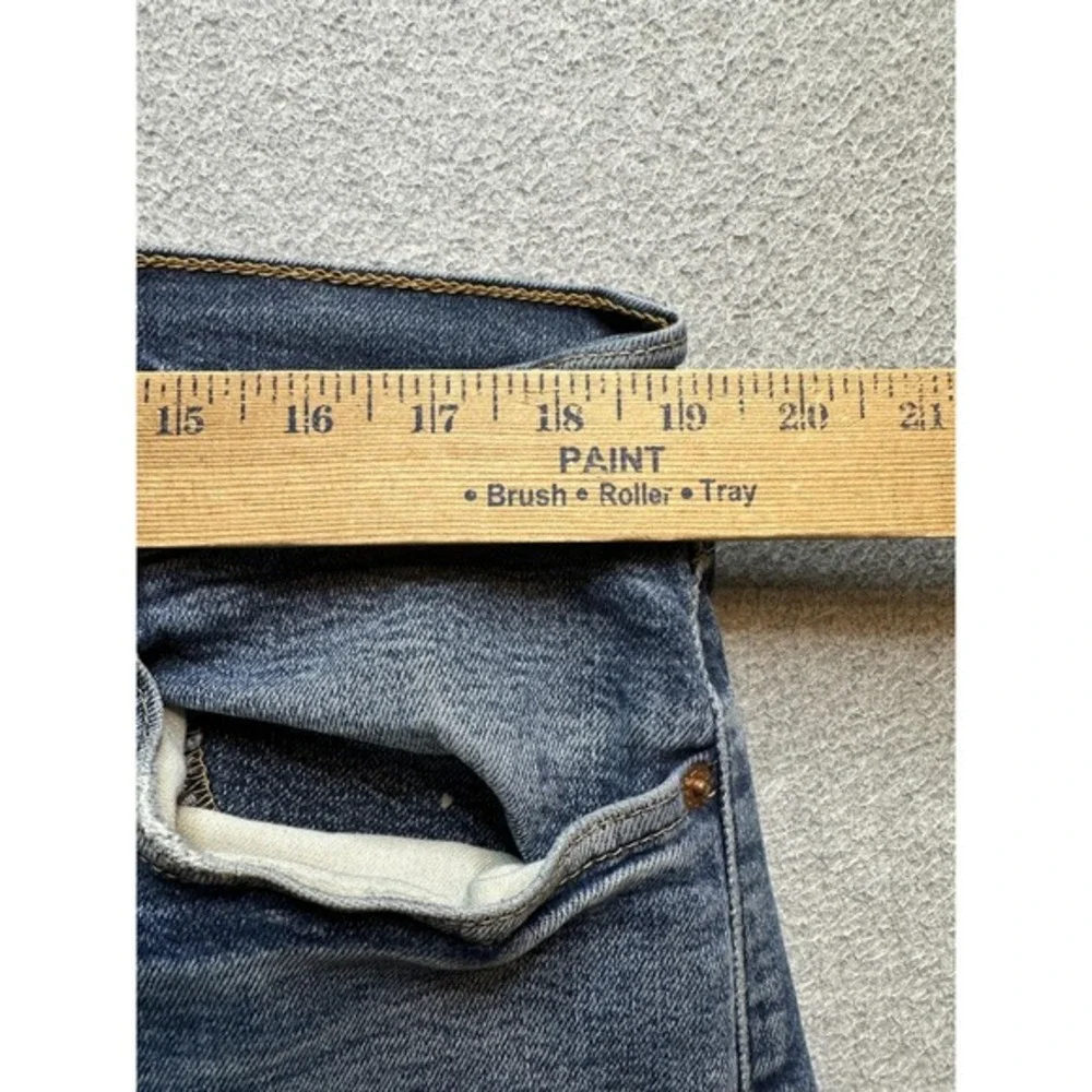 Levis 505 Jeans Mens 40x32 (38x29) Medium Blue Straight Leg Denim Distressed‎